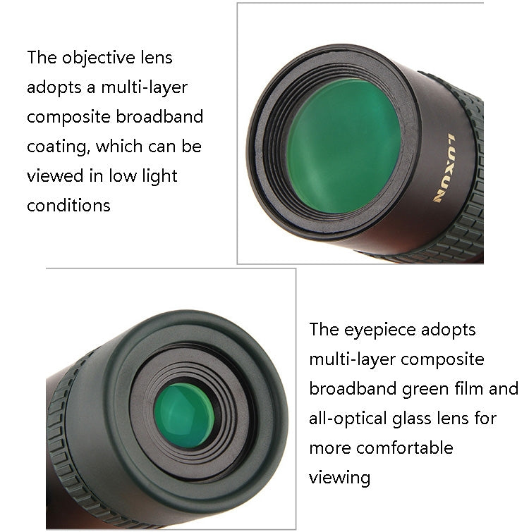 Telescópio monocular de visão noturna LUXUN 8-24X30 com clipe para telemóvel e tripé, com clipe para telemóvel e tripé