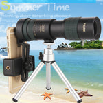 Telescópio monocular de visão noturna LUXUN 8-24X30 com clipe para telemóvel e tripé, com clipe para telemóvel e tripé