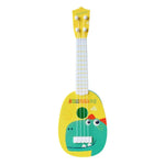 Instrumento Musical de Simulação Pequeno Mini Ukulele de Quatro Cordas Tocável Brinquedo Musical para Educação Infantil, Coelho Rosa, Zebra Azul Claro, Girafa Rosa, Dinossauro Amarelo