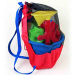 Mochila de rede para armazenamento de brinquedos de praia para crianças, mochila para ferramentas de areia