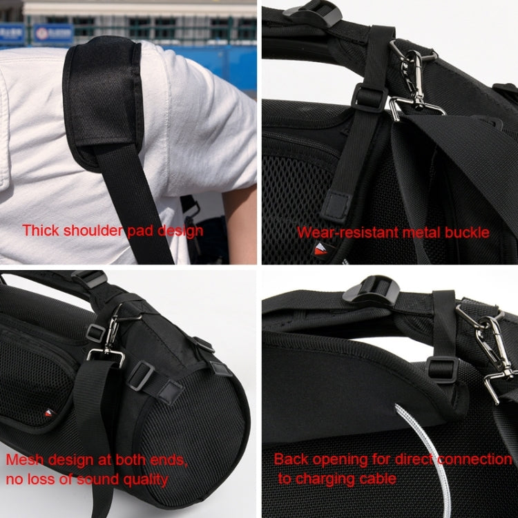 Coluna Bluetooth Bolsa de Alça Única + Bolsa para Telemóvel para JBL Boombox 1/2, Bolsa + Bolsa para Telemóvel Preta