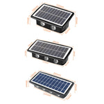 Lâmpada Solar de Parede Exterior Impermeável com Focos Duplos para Cima e para Baixo, 4LED, 8LED, 6LED