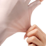 Luvas Femininas de Proteção Solar Meio Dedo Luvas de Seda Gelada, Estilo:, Dedo Central, Dedo Ligado