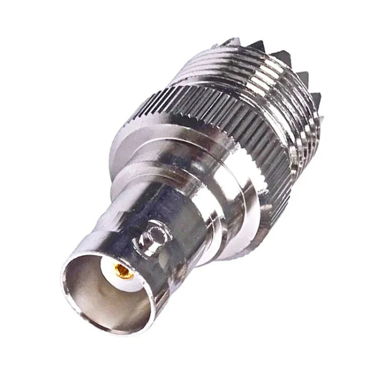 Adaptador RF Coaxial Conector Fêmea BNC para UHF PL-259 Fêmea Tipo Reto, BNC Fêmea para UHF Fêmea