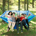 Rede Mosquiteira para Rede de Camping Exterior Ultraligeira em Nylon Dupla Tenda de Ar para Camping, 260x140cm Rosa Azul