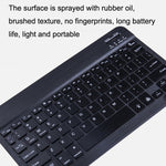 Conjunto de Teclado e Rato Bluetooth RGB Colorido Retroiluminado de 10 Polegadas para Telemóvel / Tablet, Preto, Branco
