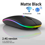 Conjunto de Teclado e Rato Bluetooth RGB Colorido Retroiluminado de 10 Polegadas para Telemóvel / Tablet, Preto, Branco
