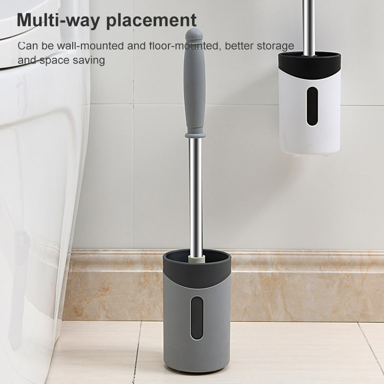 Stainless Steel Wall-mounted Home Soft Brush Toilet Brush, White, Pink, Grey