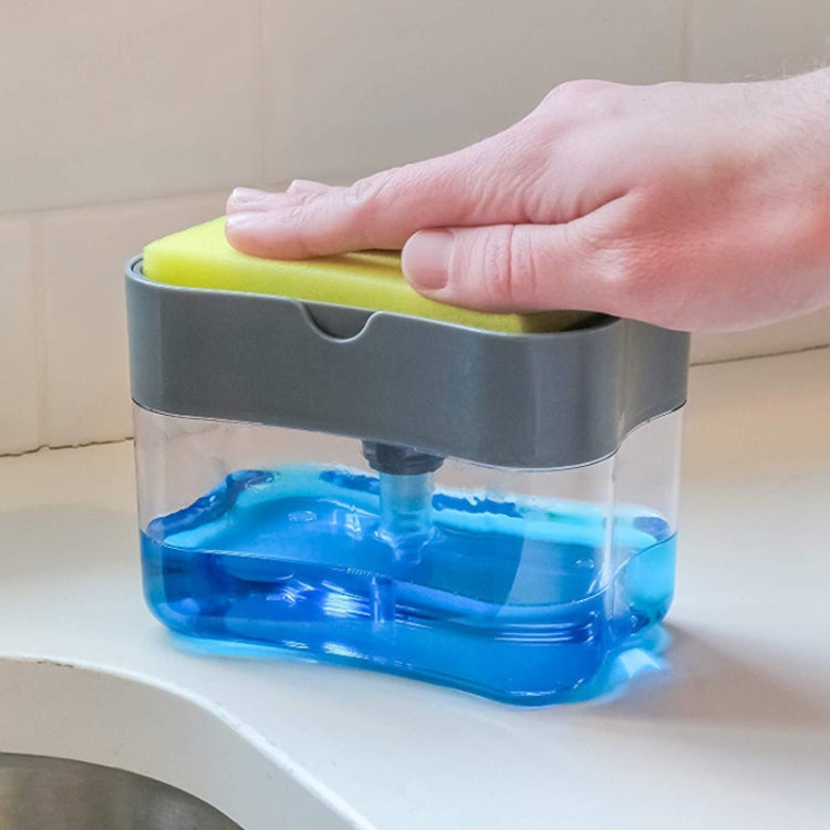 Escova de Máquina de Lavar Louça para Cozinha com Dispensador de Sabão Líquido, Esponja de Lavagem e Escova de Limpeza Automática
