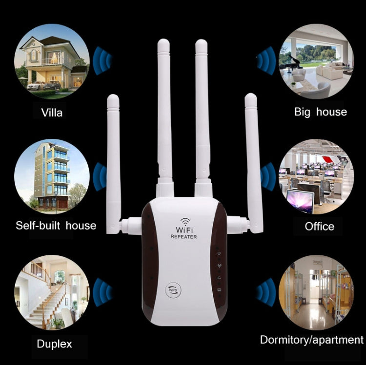 Amplificador de sinal WIFI CF-WR758AC Repetidor de melhoria de rede sem fios, Plugue UE, Plugue EUA, Plugue AU, Plugue Reino Unido