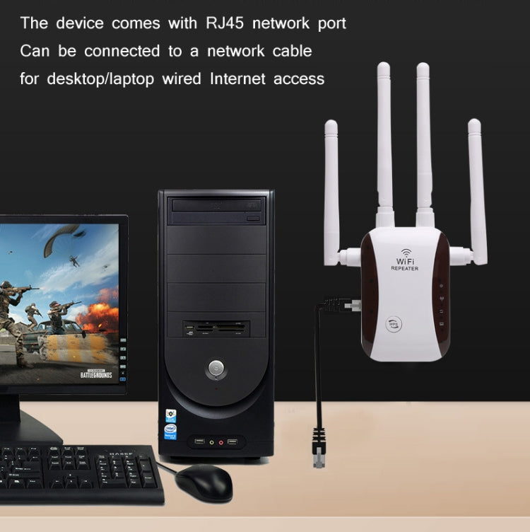 Amplificador de sinal WIFI CF-WR758AC Repetidor de melhoria de rede sem fios, Plugue UE, Plugue EUA, Plugue AU, Plugue Reino Unido