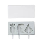 Molde de Silicone para Gelados Caseiros DIY com Tampa, Entrega de Cor Aleatória, Pica-pau de Fruta, Gelado, Boneco de Neve, Hipopótamo, Coelho