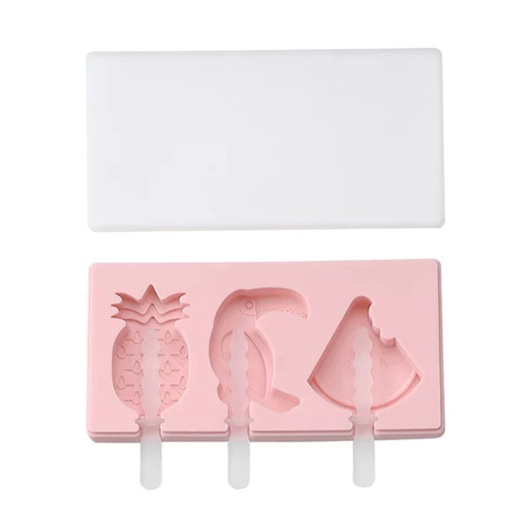Molde de Silicone para Gelados Caseiros DIY com Tampa, Entrega de Cor Aleatória, Pica-pau de Fruta, Gelado, Boneco de Neve, Hipopótamo, Coelho