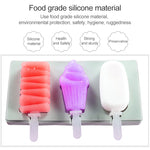 Molde de Silicone para Gelados Caseiros DIY com Tampa, Entrega de Cor Aleatória, Pica-pau de Fruta, Gelado, Boneco de Neve, Hipopótamo, Coelho