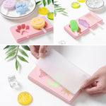 Molde de Silicone para Gelados Caseiros DIY com Tampa, Entrega de Cor Aleatória, Pica-pau de Fruta, Gelado, Boneco de Neve, Hipopótamo, Coelho