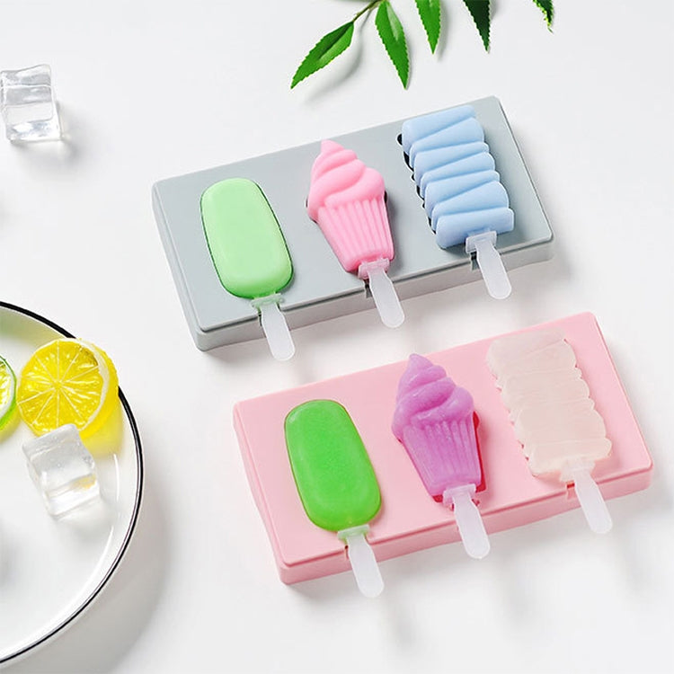 Molde de Silicone para Gelados Caseiros DIY com Tampa, Entrega de Cor Aleatória, Pica-pau de Fruta, Gelado, Boneco de Neve, Hipopótamo, Coelho