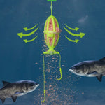 Anzóis Duplos ISEAMA Anzol Explosivo Bighead Carp Alimentador para Vara de Mão e Vara de Arremesso, Tamanho: 6, 8, 10, 12, 14