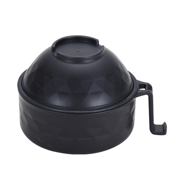 Conjunto de Talheres para Cantina de Fibra de Bambu 6 em 1 para Estudantes, Tigela Instantânea para Noodles, Bege, Preto, Rosa, Azul