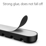 5 Unidades de Organizador e Fixador de Cabos de Dados para Secretária em Silicone com 4 Furos, 4 Furos