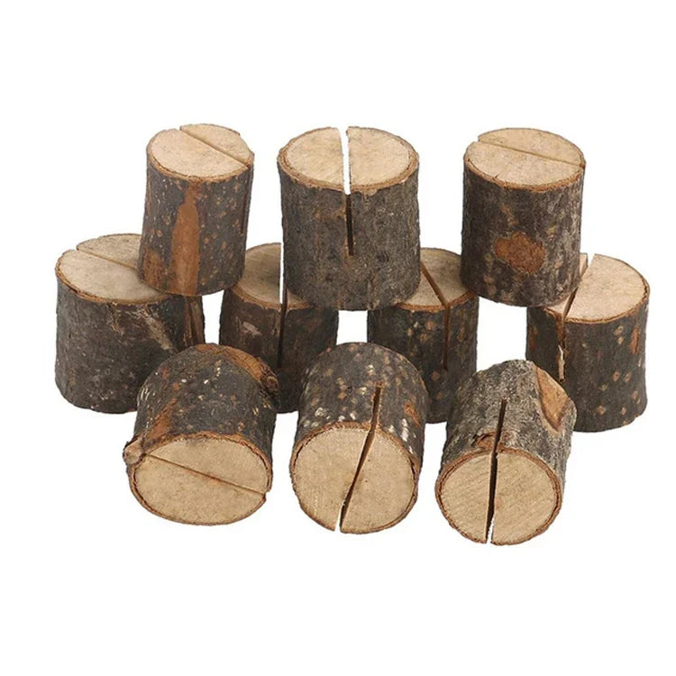 10 Peças de Suporte para Nota em Tronco de Árvore, Clipe para Foto, Ornamentos Criativos DIY para Casa, Acessórios para Filmagem