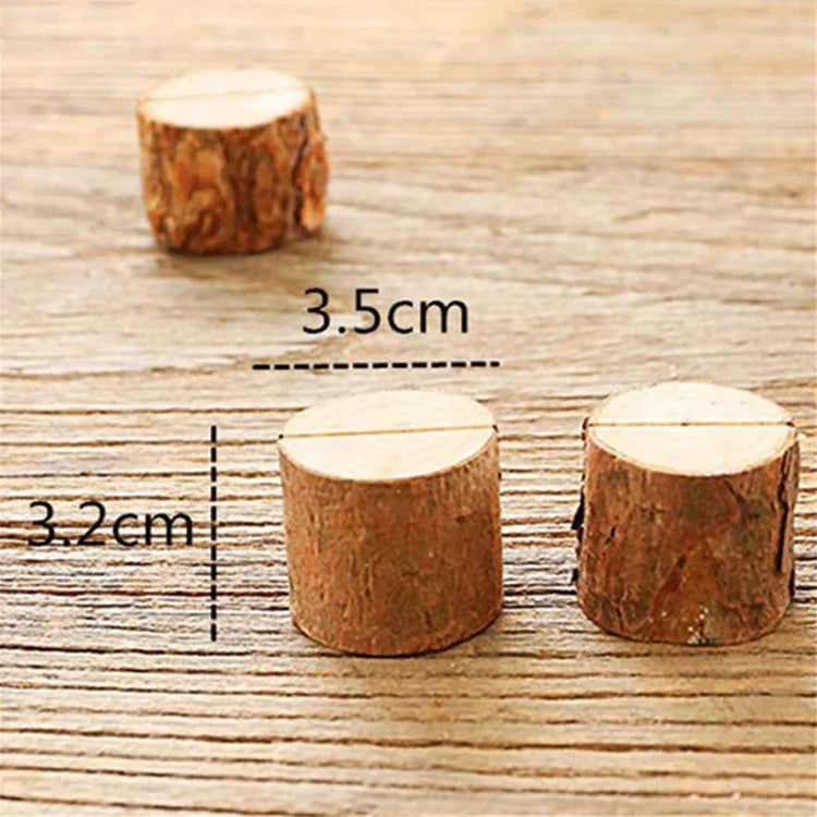 10 Peças de Suporte para Nota em Tronco de Árvore, Clipe para Foto, Ornamentos Criativos DIY para Casa, Acessórios para Filmagem