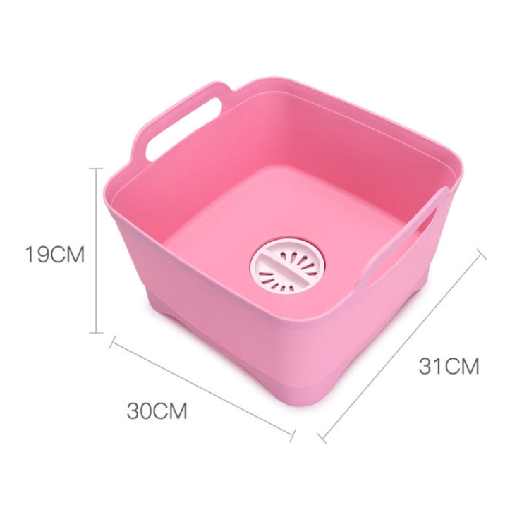 2 Peças Cesto Multifuncional de Plástico para Lava-Louça Móvel, Cesto de Lavagem de Legumes, Cesto de Drenagem para Armazenamento de Frutas e Legumes, Rosa, Roxo, Verde, Azul, Branco, Cinzento Escuro, Verde Escuro