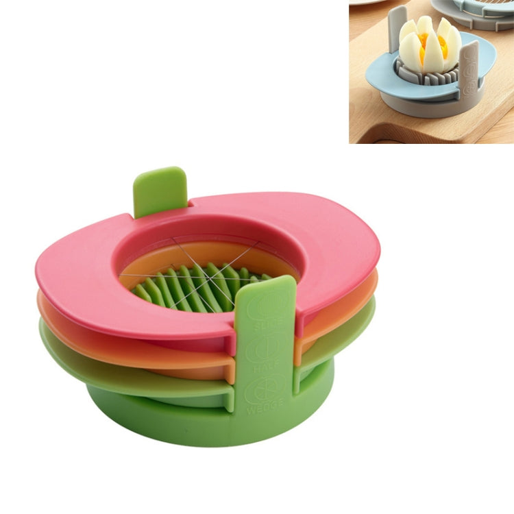 Cortador de Ovos Multifuncional 3 em 1 Ferramenta para Cortar Ovos ao Meio, Laranja, Colorido