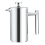 Cafeteira Francesa de Pressão em Aço Inoxidável 304, Feita à Mão, Bule de Chá, 350ml, 800ml, 1000ml