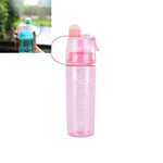 Garrafa de Água com Pulverizador Criativa Garrafa Desportiva Portátil com Tampa Hidratação de Verão Copo de Plástico de Beleza, 600 ML, 400 ML