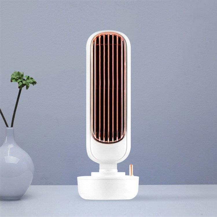 Ventoinha Torre Retro com Humidificação USB, Ventoinha Sem Hélices, Refrigeração por Água com Pulverização, Ventoinha de Secretária