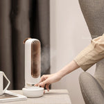 Ventoinha Torre Retro com Humidificação USB, Ventoinha Sem Hélices, Refrigeração por Água com Pulverização, Ventoinha de Secretária
