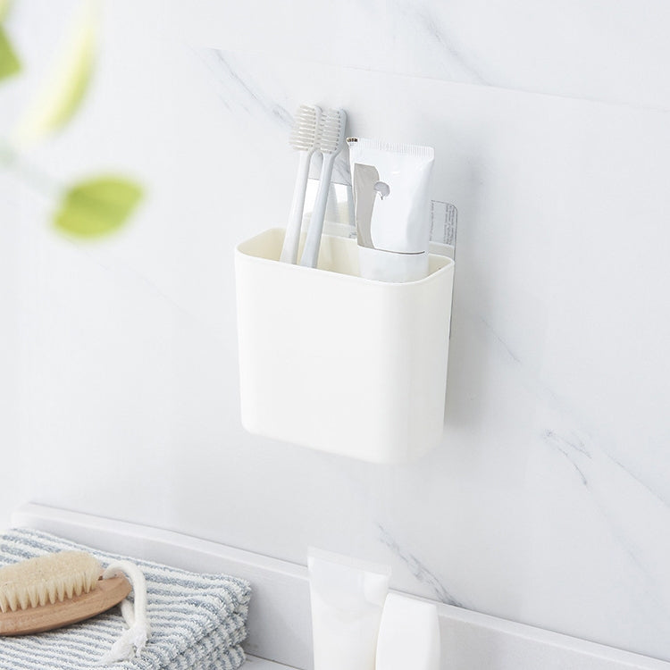 Prateleira para Casa de Banho Montada na Parede com Ventosa, Caixa de Armazenamento Sem Perfuração para Lavatório, Suporte para Escova de Dentes e Pasta de Dentes, Branco, Rosa, Verde
