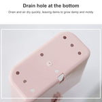 Prateleira para Casa de Banho Montada na Parede com Ventosa, Caixa de Armazenamento Sem Perfuração para Lavatório, Suporte para Escova de Dentes e Pasta de Dentes, Branco, Rosa, Verde
