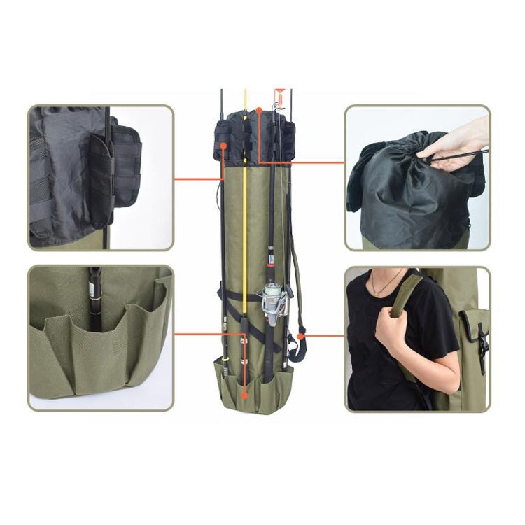 Mala Multifuncional para Vara de Pesca Bolsa para Apetrechos de Pesca Suprimentos de Pesca, Tamanho: 123x34cm, Bolsa Multifuncional para Apetrechos de Pesca, Bolsa para Vara de Pesca