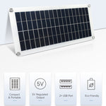Painel Solar Semi-flexível de Silício Policristalino 18V 10W Waveshare, 24167