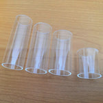 5PCS Tubo de Slide para Guitarra em Acrílico Bloco de Slide Folk, 28mm(Transparente), 51mm(Transparente), 60mm(Transparente), 70mm(Transparente)