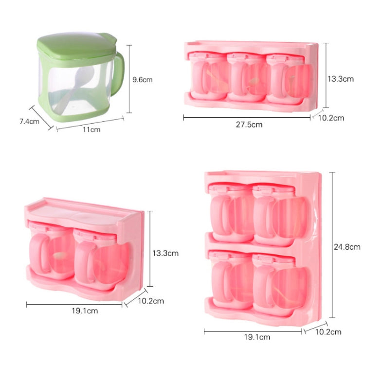 Caixa de Temperos de Plástico Suporte de Temperos Multiuso Combinado para Cozinha, Uma Grade, Duas Grades, Três Grades, Quatro Grades