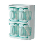 Caixa de Temperos de Plástico Suporte de Temperos Multiuso Combinado para Cozinha, Uma Grade, Duas Grades, Três Grades, Quatro Grades