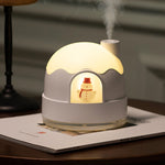 Humidificador Boneco de Neve com Luz Noturna USB, Silencioso, Mini Atomizador de Ar para Secretária, Humidificador de Ar, ZAY-H006 Plug-in, ZAY-H006 Carregável