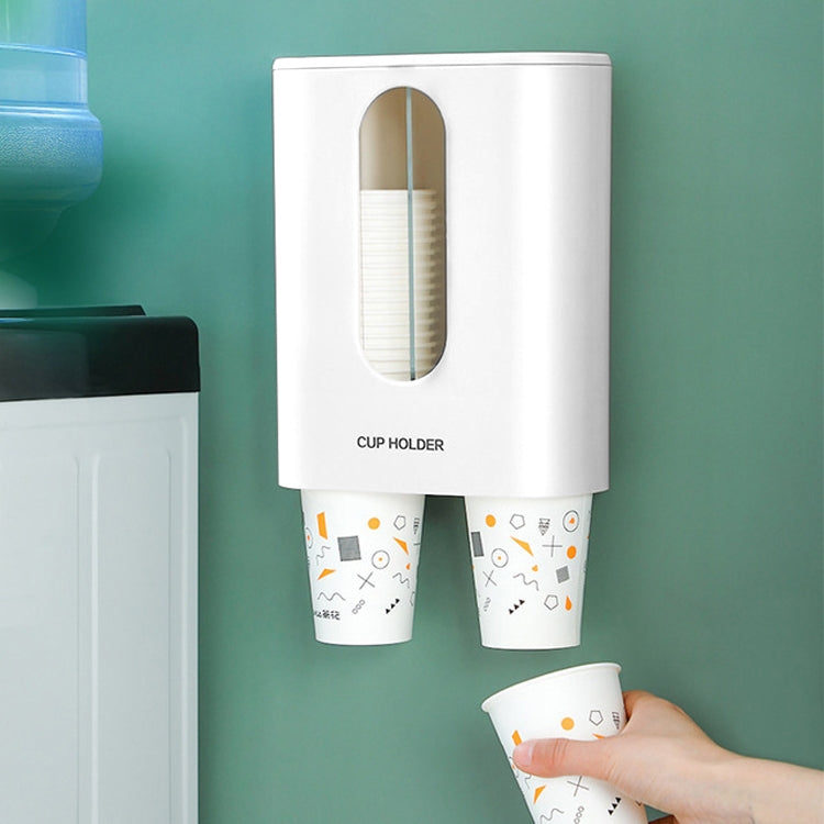 Suporte de Copos de Papel Descartáveis Montado na Parede Sem Perfuração, Dispensador Automático de Copos de Água