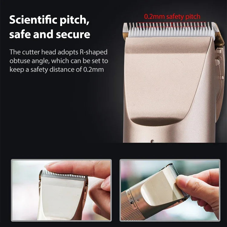 Máquina de Cortar Cabelo JIANDA X1, Aparador Elétrico Recarregável para Adultos e Crianças, Plug and Play