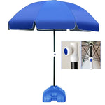 Guarda-sol exterior grande de dupla camada para sombra e proteção solar em bancas ao ar livre, azul safira 1,8m, 2,0m, 2,4m, 2,8m, 3,2m
