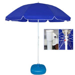 Guarda-sol exterior grande de dupla camada para sombra e proteção solar em bancas ao ar livre, azul safira 1,8m, 2,0m, 2,4m, 2,8m, 3,2m
