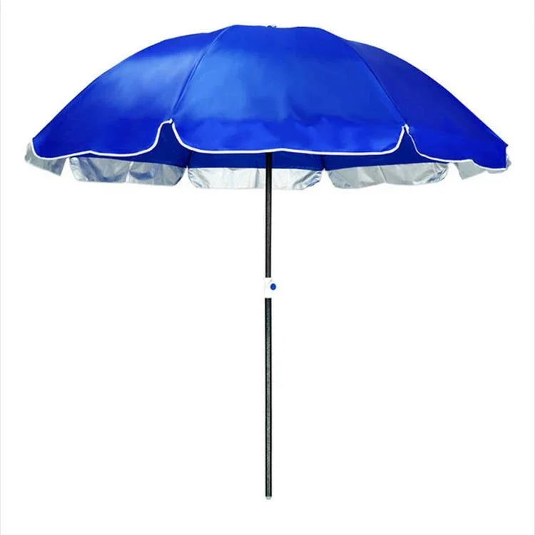 Guarda-sol exterior grande de dupla camada para sombra e proteção solar em bancas ao ar livre, azul safira 1,8m, 2,0m, 2,4m, 2,8m, 3,2m