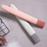 Escova de Cozinha com Pincel de Silicone Removível para Óleo, Escova para Assar e Grelhar, Entrega de Cor Aleatória