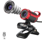 HXSJ A859 Câmara de Curso de Rede para Computador 480P, Câmara de Vídeo USB com Microfone Absorvente de Som Integrado, Vermelho, Preto, Sem Função de Câmara Preto, Sem Função de Câmara Vermelho