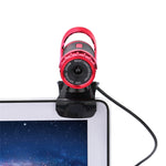 HXSJ A859 Câmara de Curso de Rede para Computador 480P, Câmara de Vídeo USB com Microfone Absorvente de Som Integrado, Vermelho, Preto, Sem Função de Câmara Preto, Sem Função de Câmara Vermelho