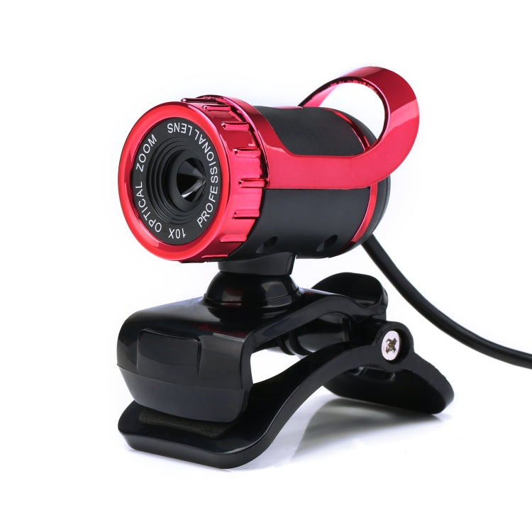 HXSJ A859 Câmara de Curso de Rede para Computador 480P, Câmara de Vídeo USB com Microfone Absorvente de Som Integrado, Vermelho, Preto, Sem Função de Câmara Preto, Sem Função de Câmara Vermelho