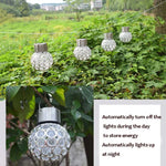 2 Peças de Lâmpada Pendente Bola Oca Solar Luz Decorativa para Jardim, 2 Peças Bola Oca Branca, 2 Peças Bola Oca Colorida