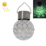 2 Peças de Lâmpada Pendente Bola Oca Solar Luz Decorativa para Jardim, 2 Peças Bola Oca Branca, 2 Peças Bola Oca Colorida